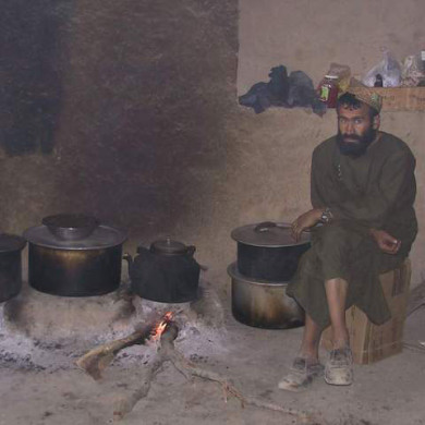 The local Pashtun tribesmen fed the American Green Berets simple but hearty meals each night. Photo: ODA 574 archives.