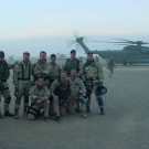 Some of the pararescue jumpers and combat controllers who took part in the rescue mission, shown here at Camp Rhino on December 5, 2001. Photo: U.S. Air Force.