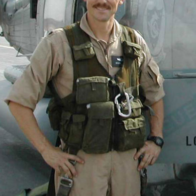 Air Force Lieutenant Colonel Steve Hadley was the air mission commander of Knife 03 and Knife 04 on the first daylight rescue mission in Operation Enduring Freedom, December 5, 2001. Photo: Hadley family archives.