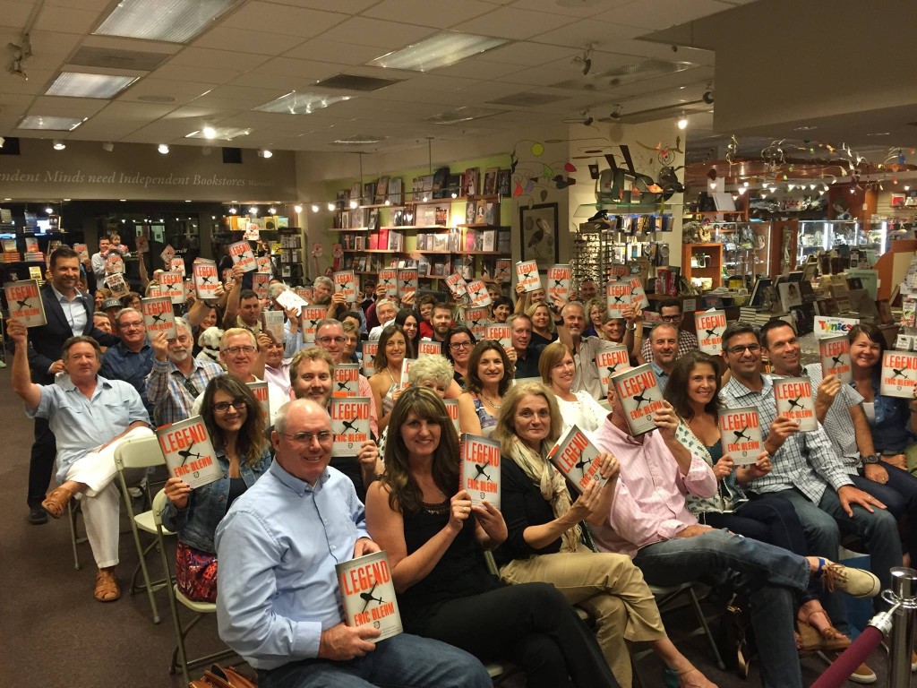 Fans pack the house at Warwick's Bookstore for Eric Blehm's LEGEND launch party